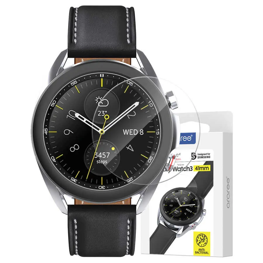 Galaxy Watch 3 41 mm Temperli Cam Ekran Koruyucu - Araree Subcore