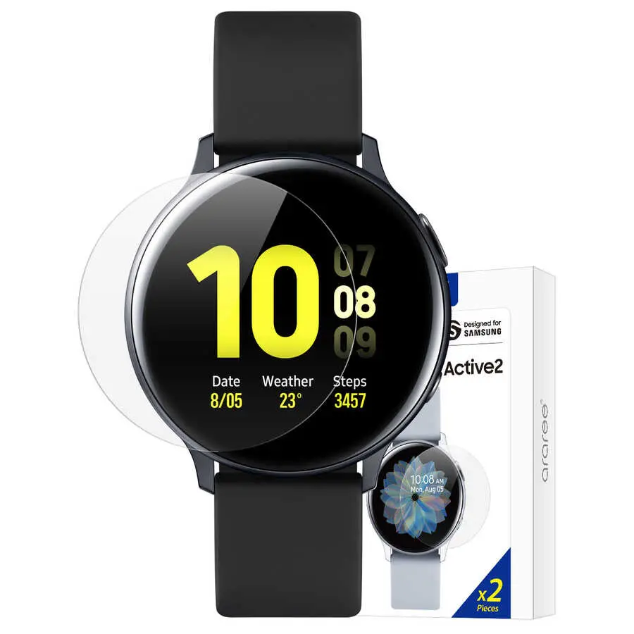 Galaxy Watch Active 2 44 mm PET Ekran Koruyucu - Araree Pure Diamond