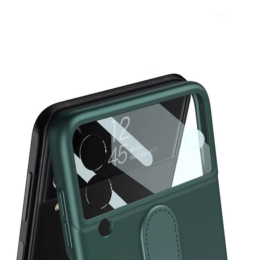 Galaxy Z Flip 3 Kılıf Zore Flip Ring Kıpta Kapak