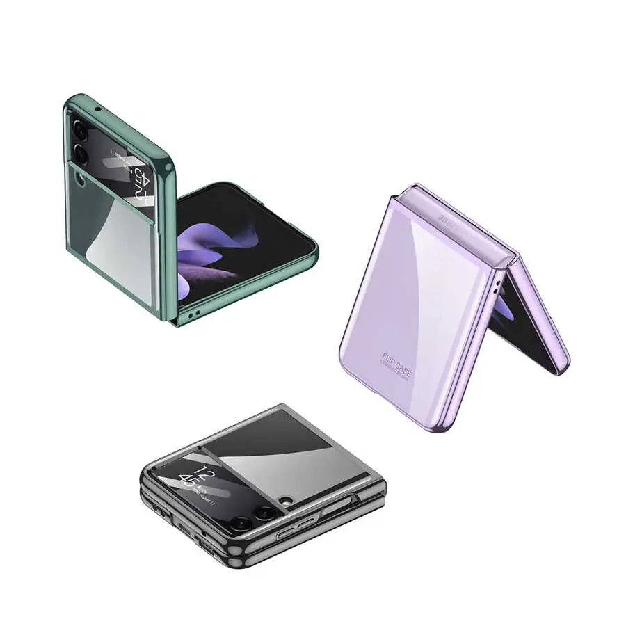 Galaxy Z Flip 4 Kılıf Zore Kıpta Lensli Kapak