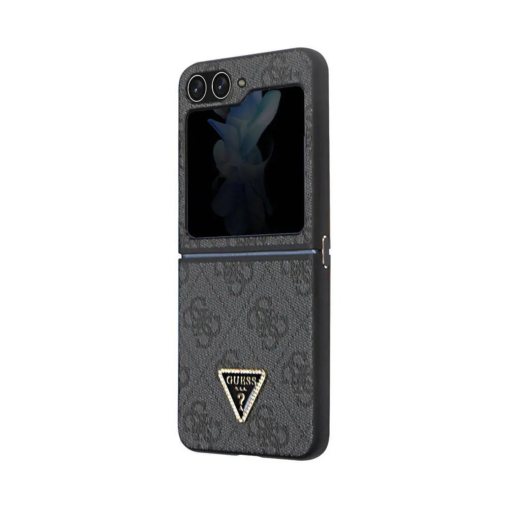 Galaxy Z Flip 5 Kılıf, Lisanslı PU Deri Taşlı Strass Kapak - Guess