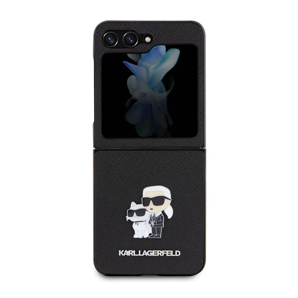 Galaxy Z Flip 5 Kılıf, Lisanslı Saffiano Kapak - Karl Lagerfeld