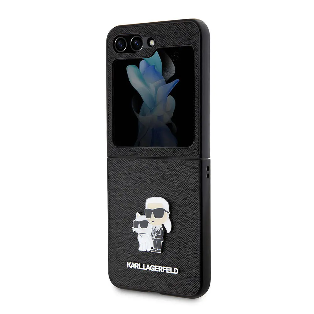 Galaxy Z Flip 5 Kılıf, Lisanslı Saffiano Kapak - Karl Lagerfeld