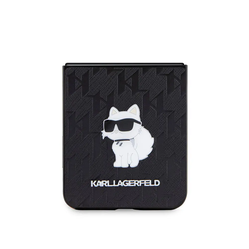Galaxy Z Flip 5 Kılıf, Lisanslı Choupette Saffiano Kapak - Karl Lagerfeld