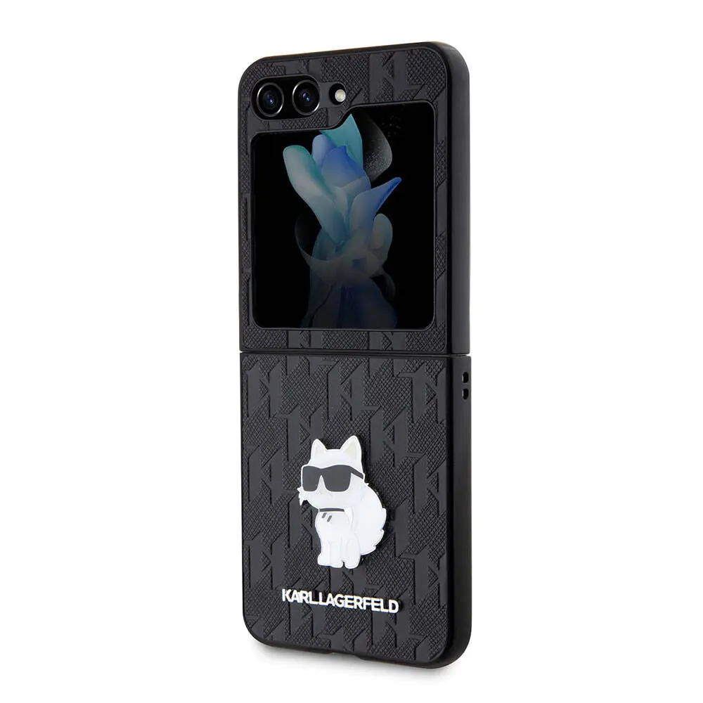 Galaxy Z Flip 5 Kılıf, Lisanslı Choupette Saffiano Kapak - Karl Lagerfeld