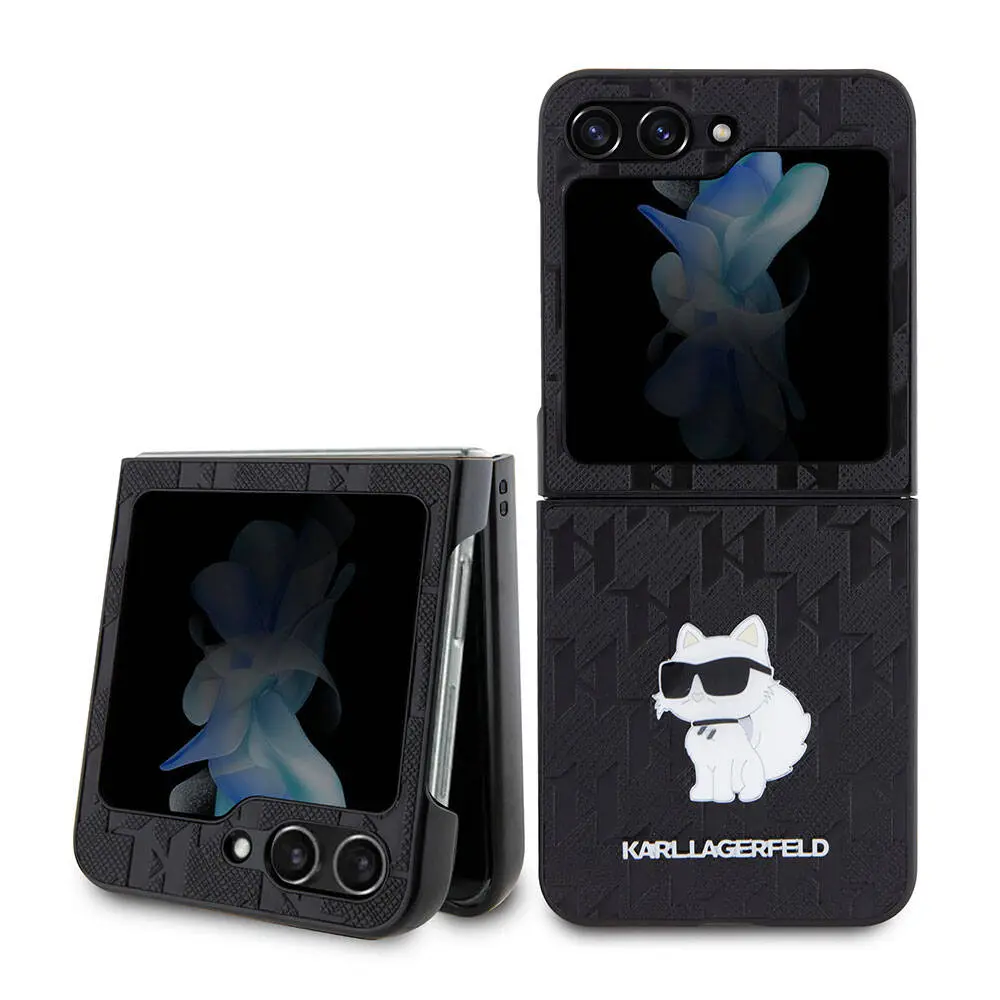 Galaxy Z Flip 5 Kılıf, Lisanslı Choupette Saffiano Kapak - Karl Lagerfeld