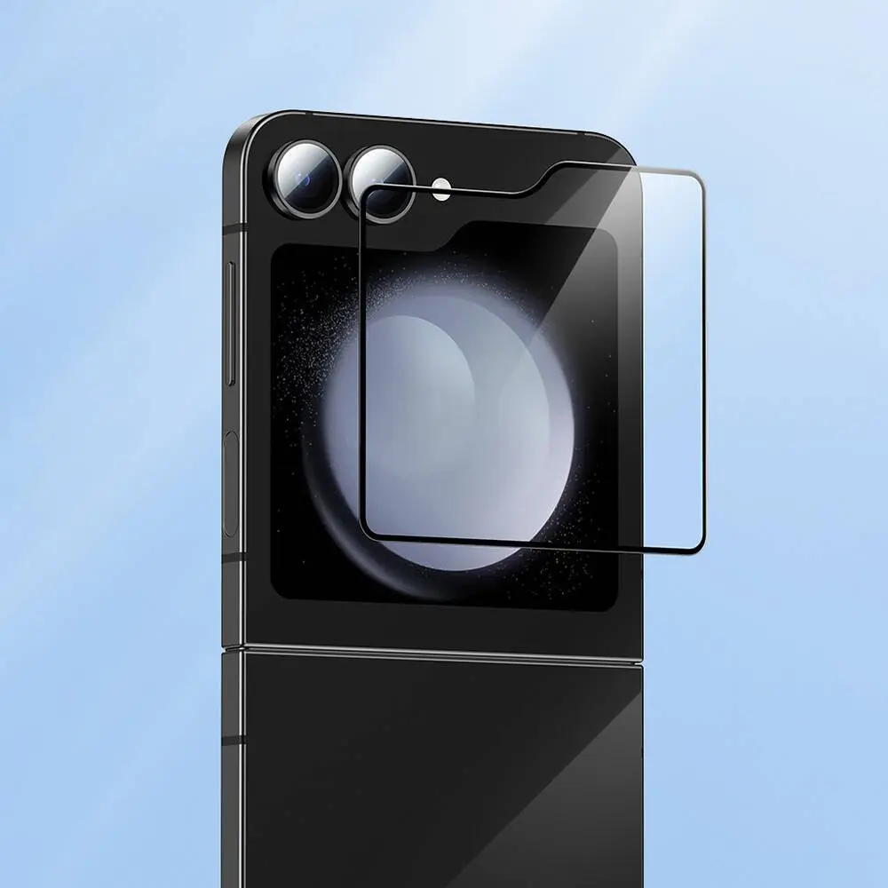 Galaxy Z Flip 6 Ekran Koruyucu, Uygulama Aparatlı Temperli Cam - Benks Ultra Shield