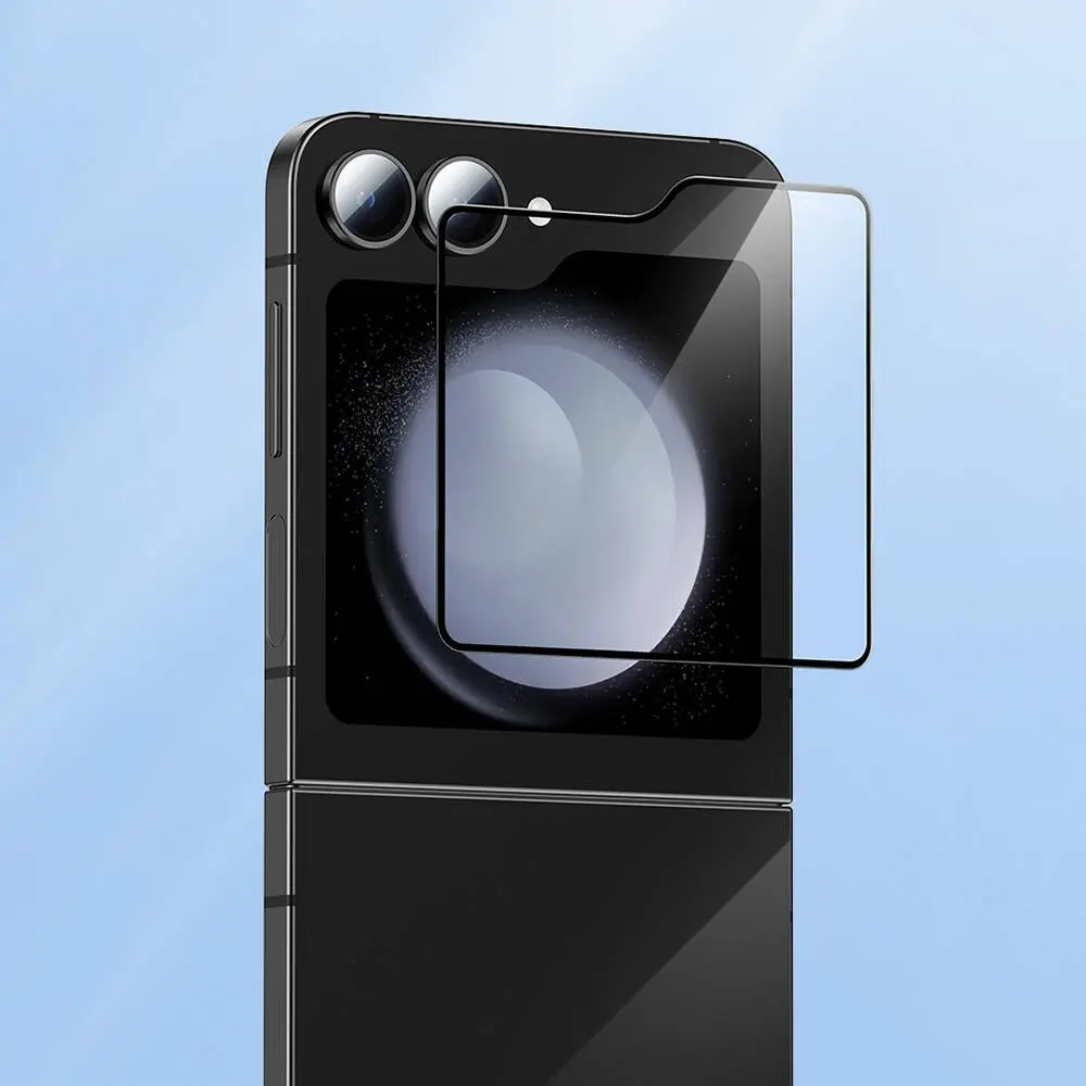 Galaxy Z Flip 6 Ekran Koruyucu, Uygulama Aparatlı Temperli Cam - Benks Ultra Shield
