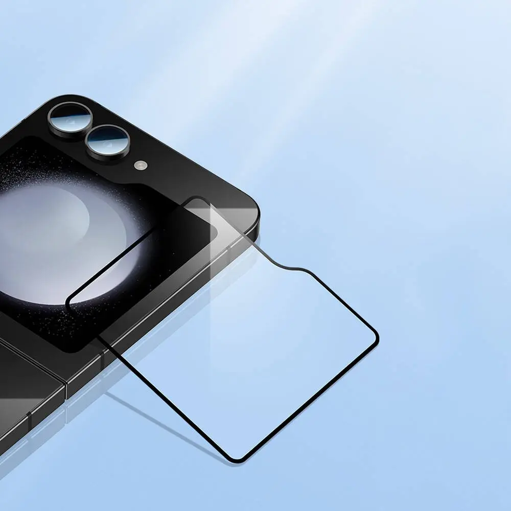 Galaxy Z Flip 6 Ekran Koruyucu, Uygulama Aparatlı Temperli Cam - Benks Ultra Shield