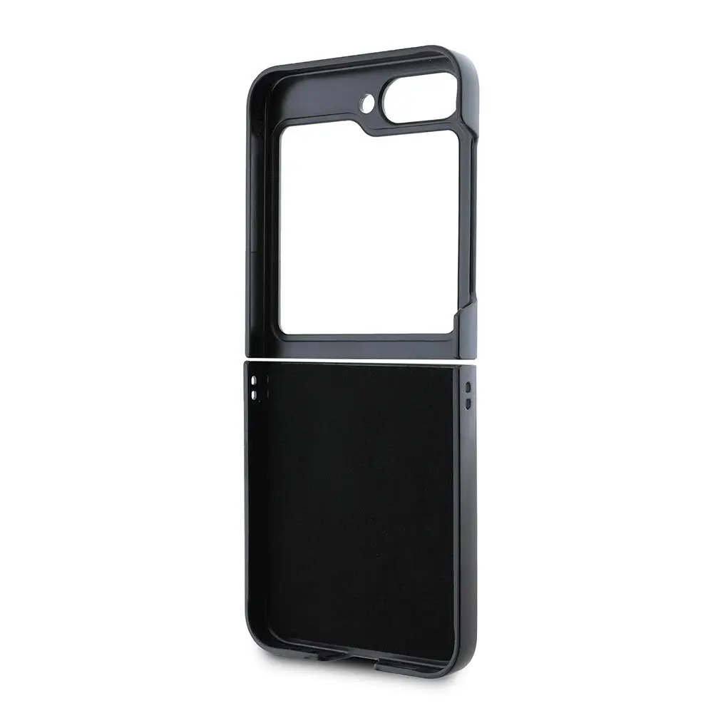 Galaxy Z Flip 6 Kılıf Guess Lisanslı Glitter Script Kapak - Siyah