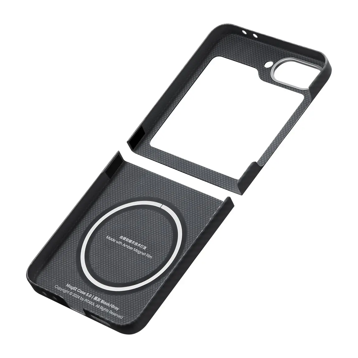 Galaxy Z Flip 6 MagSafe Uyumlu Aramid Fiber Kılıf - Pitaka Ultra-Slim Classic