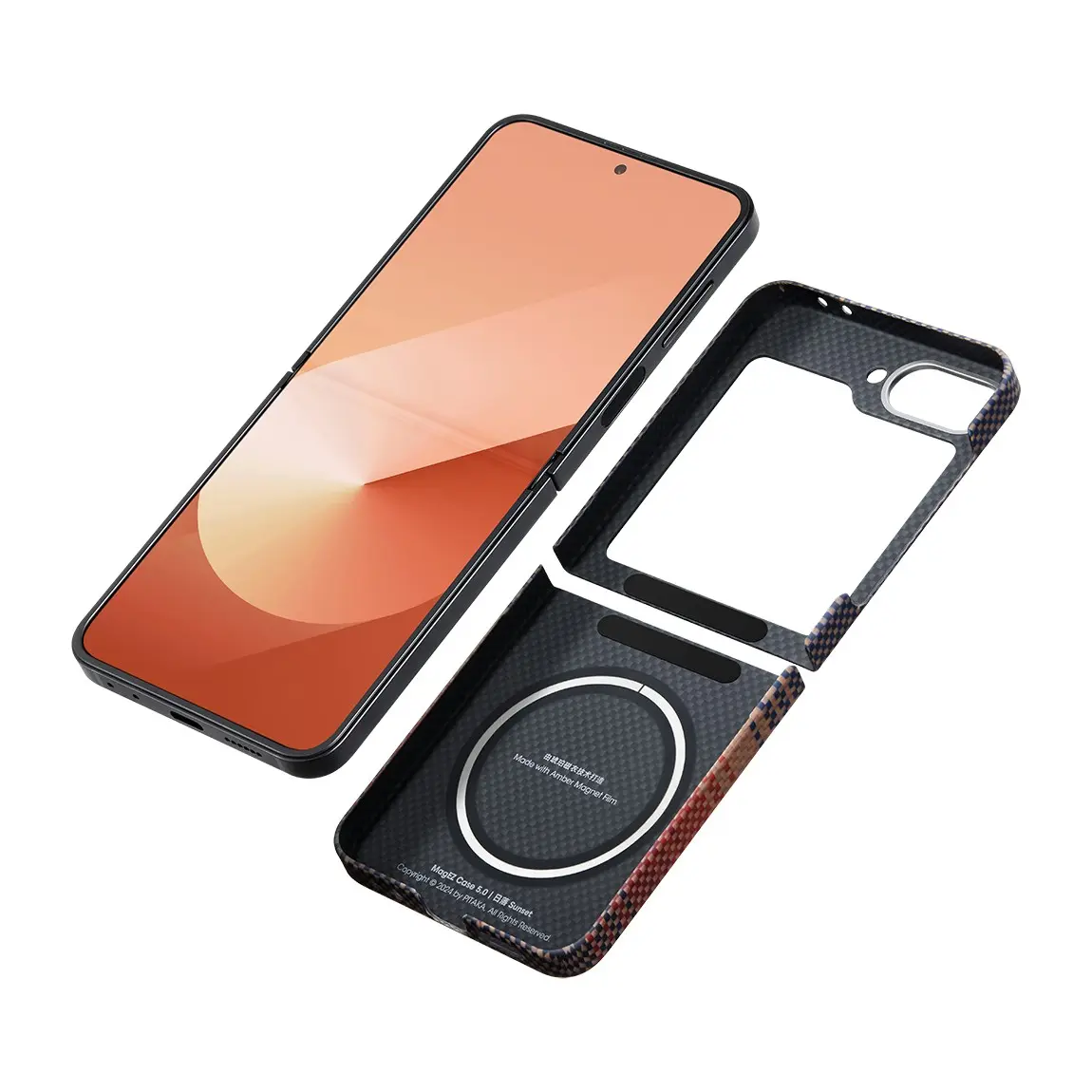 Galaxy Z Flip 6 MagSafe Uyumlu Aramid Fiber Kılıf - Pitaka Sunset