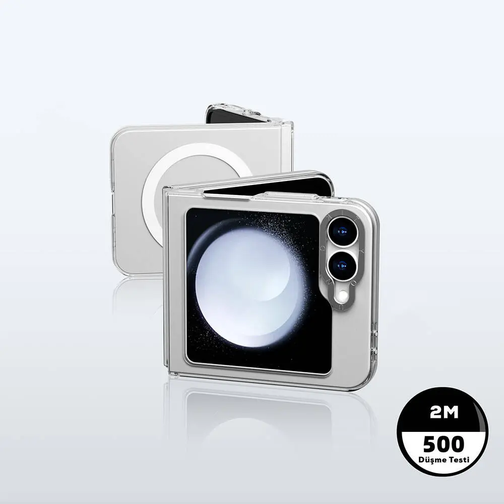 Galaxy Z Flip 6 MagSafe Uyumlu Şeffaf Kılıf - Youngkit Crystal Shield