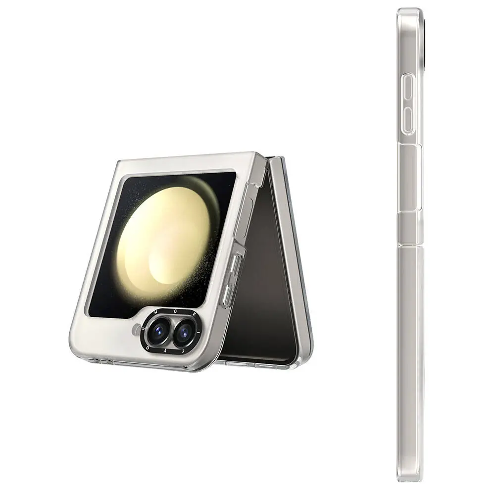 Galaxy Z Flip 6 MagSafe Uyumlu Şeffaf Kılıf - Youngkit Hidden Sand