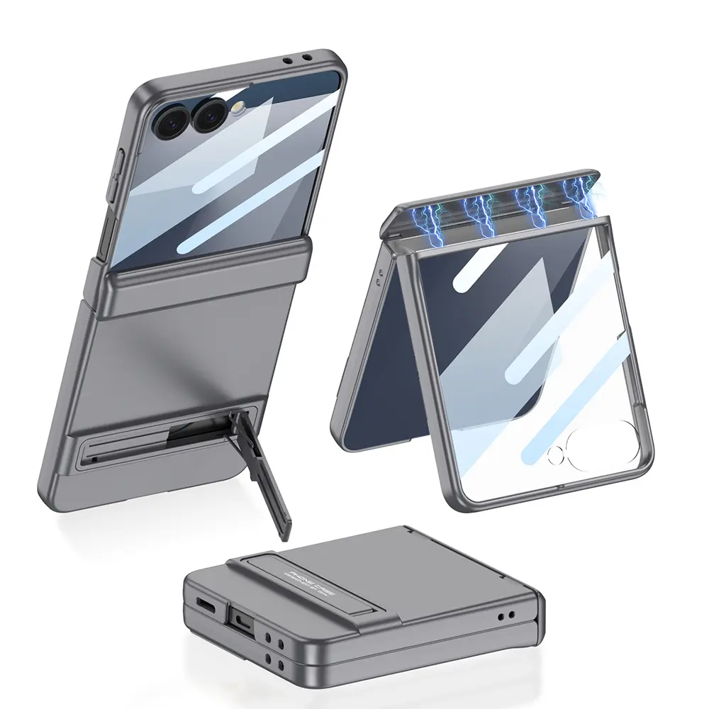 Galaxy Z Flip 7 Kılıf Zore Kıpta Standlı Kapak