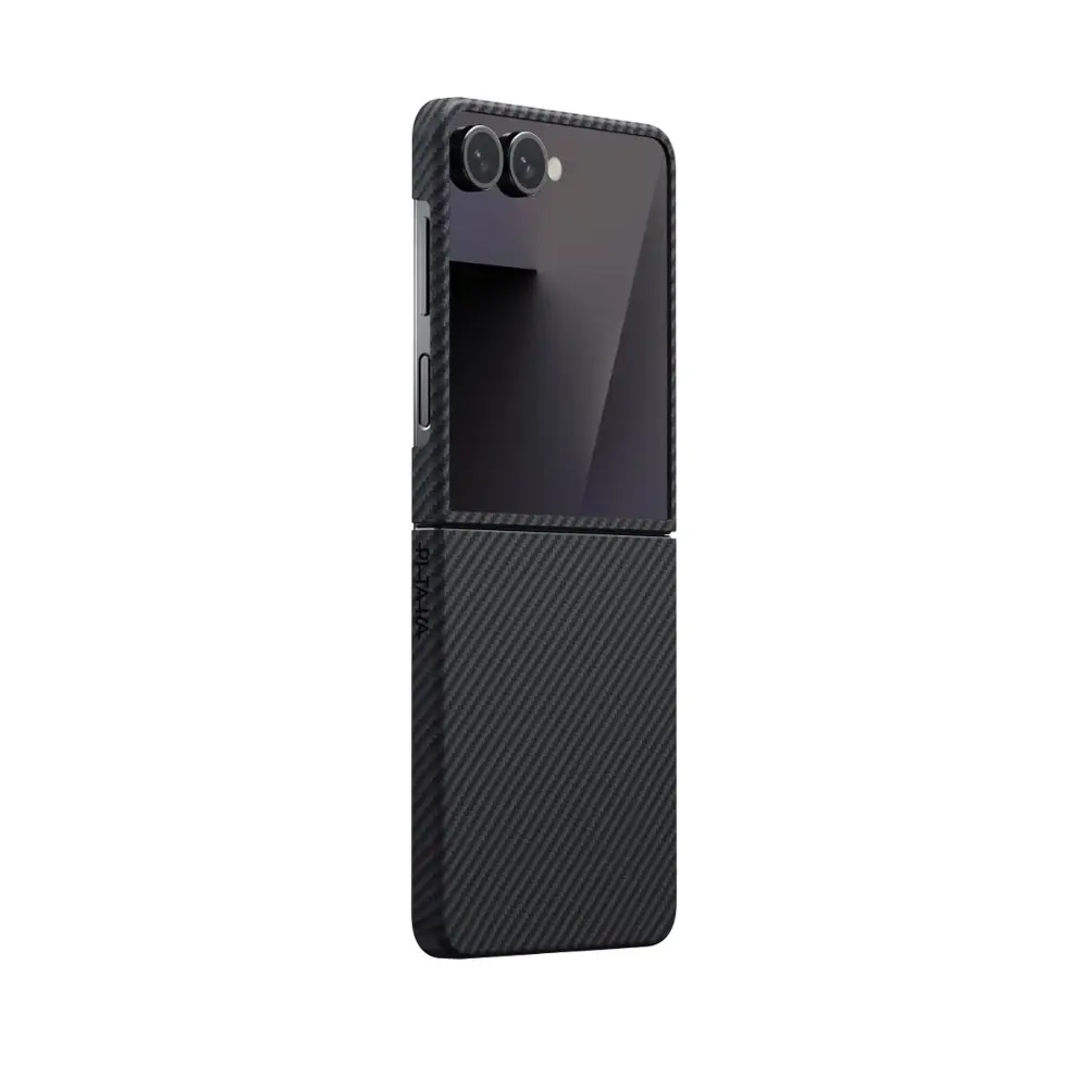 Galaxy Z Flip 7 MagSafe Uyumlu Aramid Fiber Kılıf - Pitaka Ultra-Slim Classic