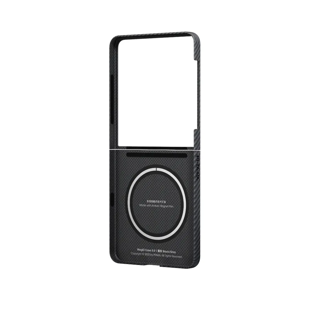 Galaxy Z Flip 7 MagSafe Uyumlu Aramid Fiber Kılıf - Pitaka Ultra-Slim Classic
