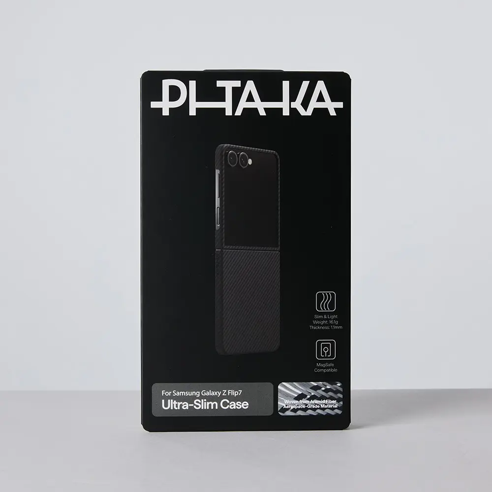 Galaxy Z Flip 7 MagSafe Uyumlu Aramid Fiber Kılıf - Pitaka Ultra-Slim Classic