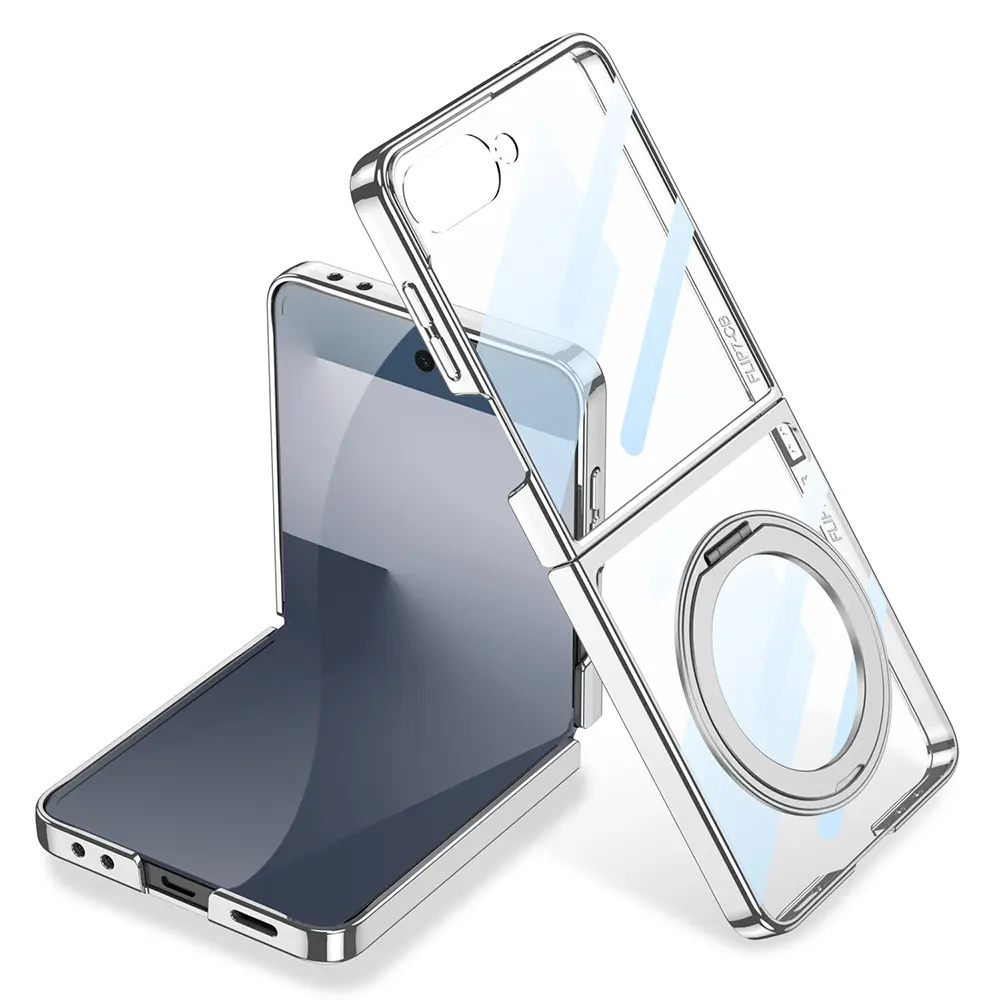 Galaxy Z Flip 7 M-safe Şarj Özellikli Zore Kıpta KPT-02 Standlı Kapak