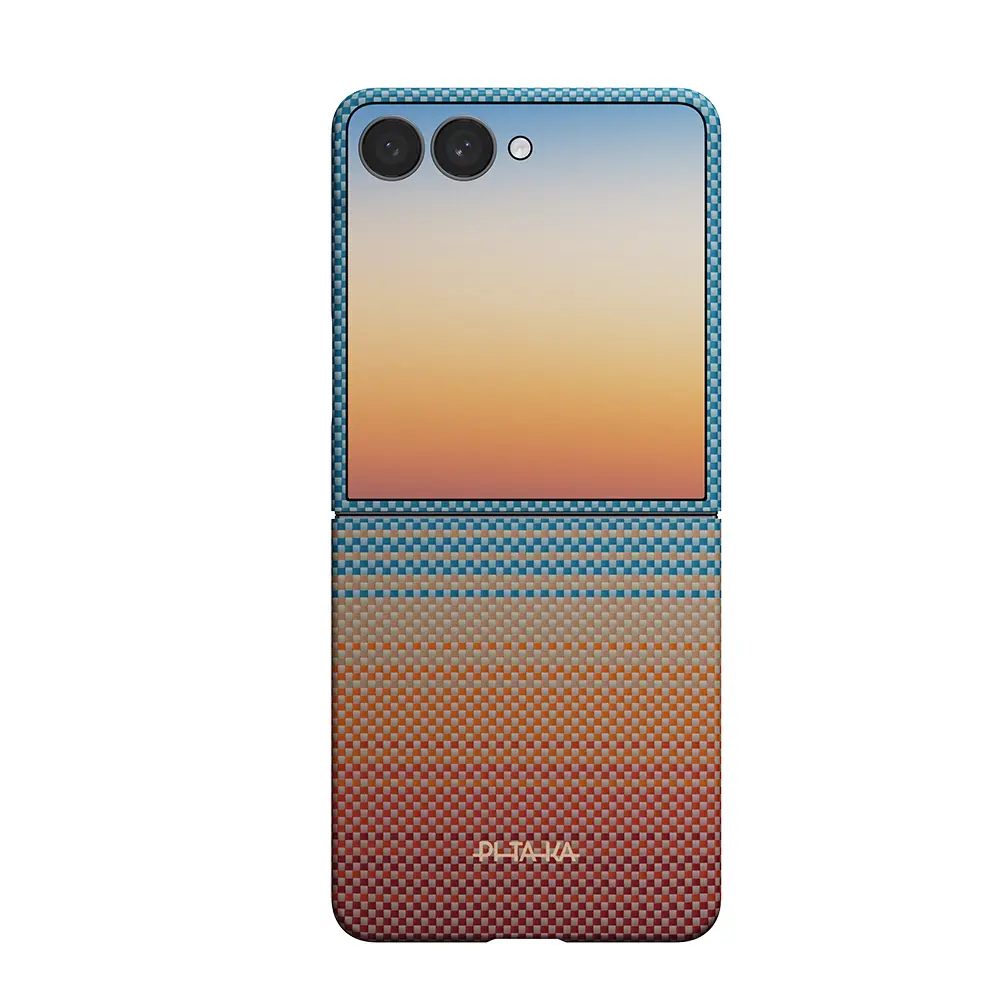 Galaxy Z Flip 8 MagSafe Uyumlu Aramid Fiber Kılıf - Pitaka Sunset 2.0 California Dream