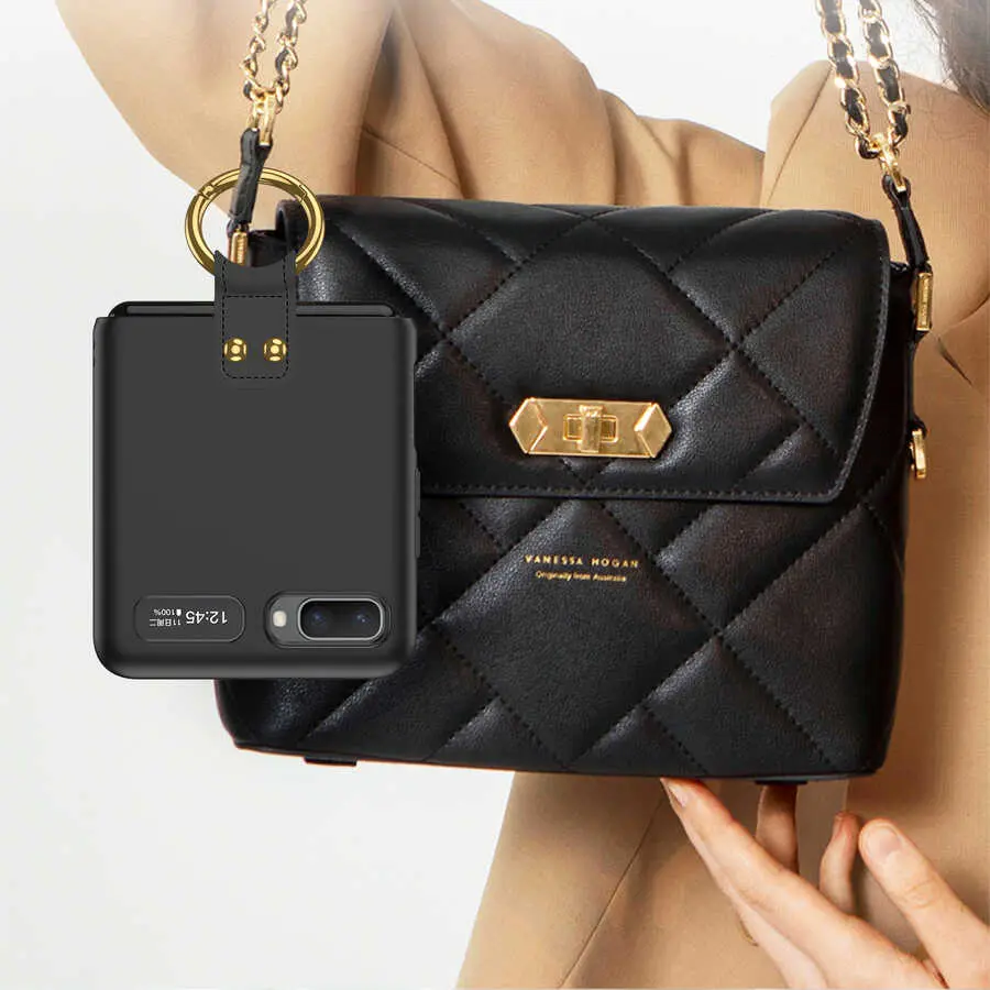 Galaxy Z Flip Kılıf Zore Flip Ring Kıpta Kapak
