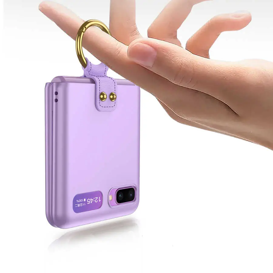 Galaxy Z Flip Kılıf Zore Flip Ring Kıpta Kapak