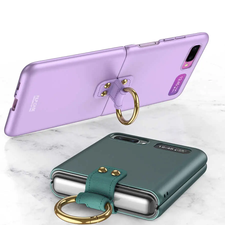 Galaxy Z Flip Kılıf Zore Flip Ring Kıpta Kapak