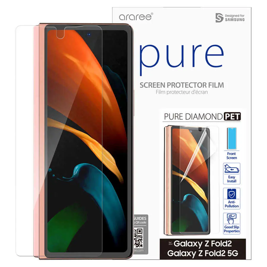 Galaxy Z Fold 2 Ekran Koruyucu - Araree Pure Diamond Pet