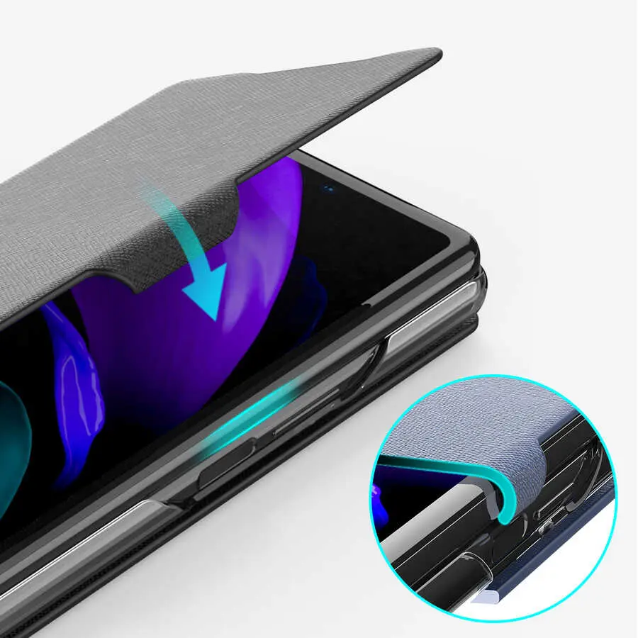 Galaxy Z Fold 2 Kapaklı Standlı Kılıf - Araree Bonnet