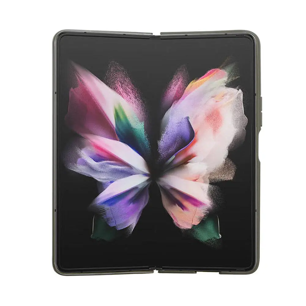 Galaxy Z Fold 5 Kılıf, Guess Lisanslı Glitter Flakes Kapak - Haki