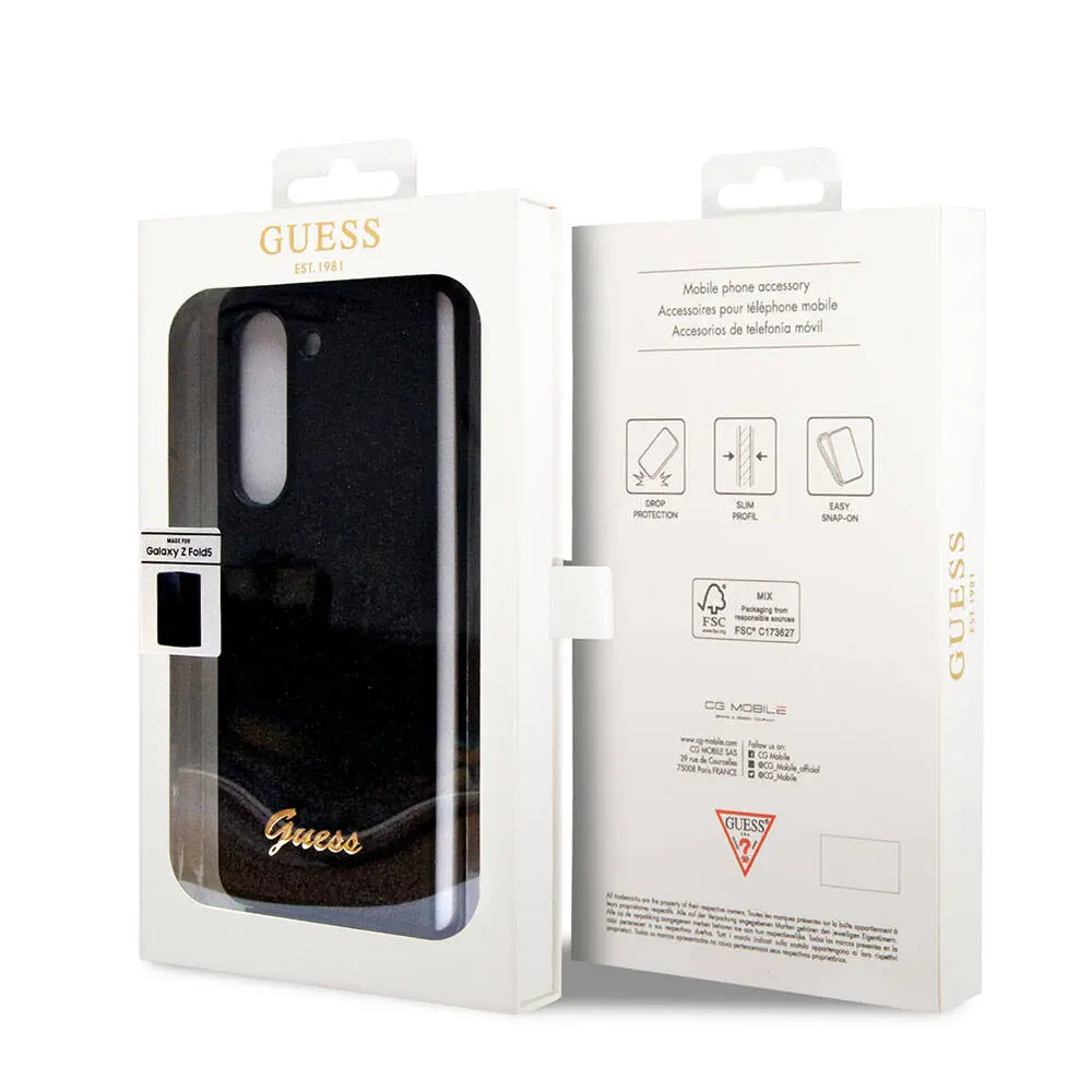 Galaxy Z Fold 5 Kılıf, Lisanslı Guess Glitter Script Kapak