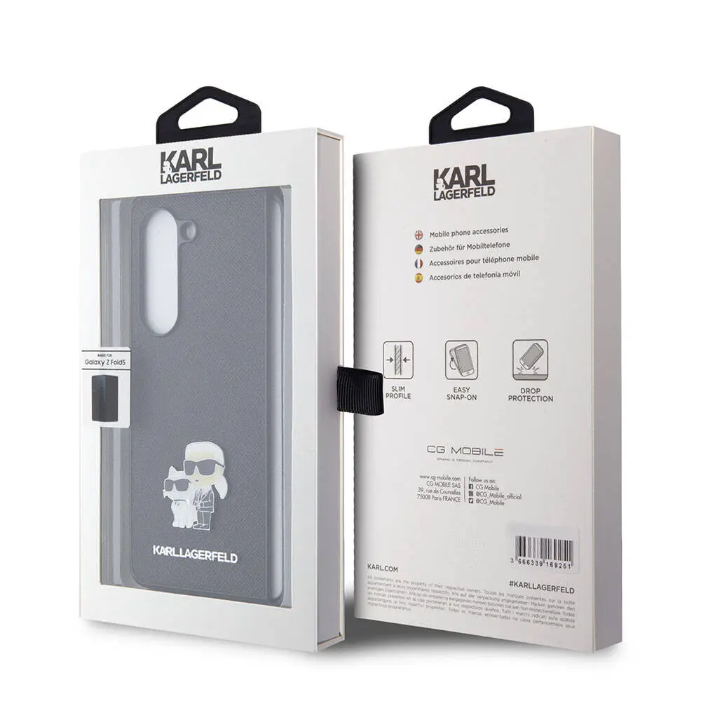 Galaxy Z Fold 5 Kılıf, Lisanslı Saffiano Kapak - Karl Lagerfeld K&C