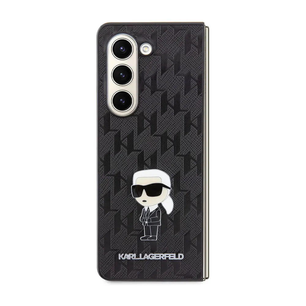 Galaxy Z Fold 5 Kılıf, Lisanslı Karl Lagerfeld Saffiano Kapak