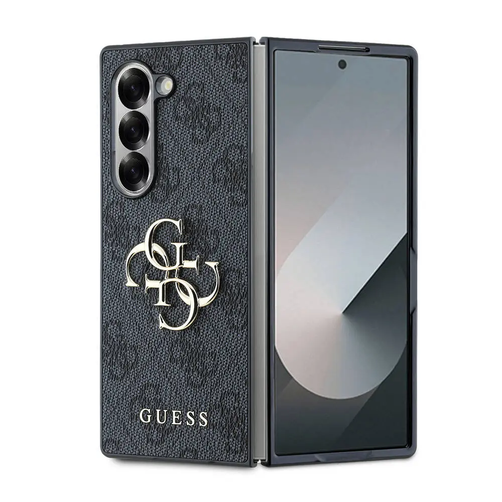 Galaxy Z Fold 6 Deri Kılıf, Metal Logo Detaylı - Guess