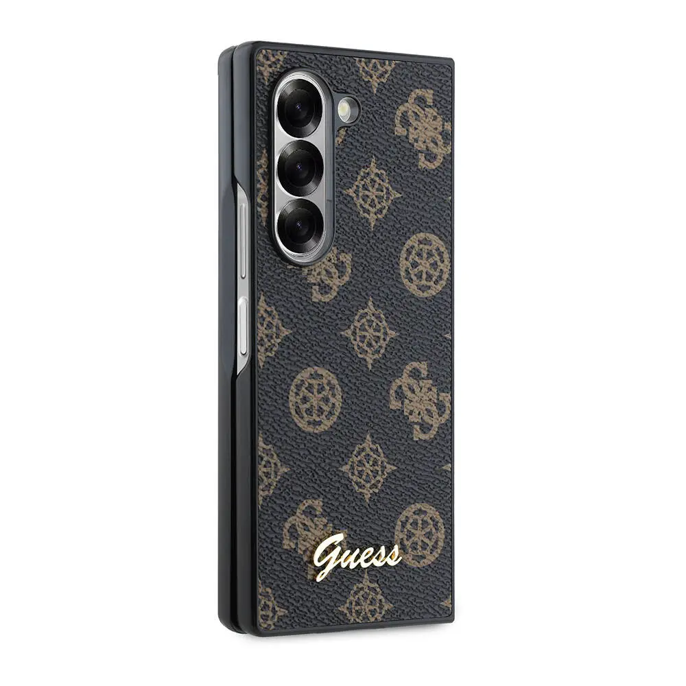Galaxy Z Fold 6 Kılıf Guess Lisanslı Peony Script Kapak - Siyah