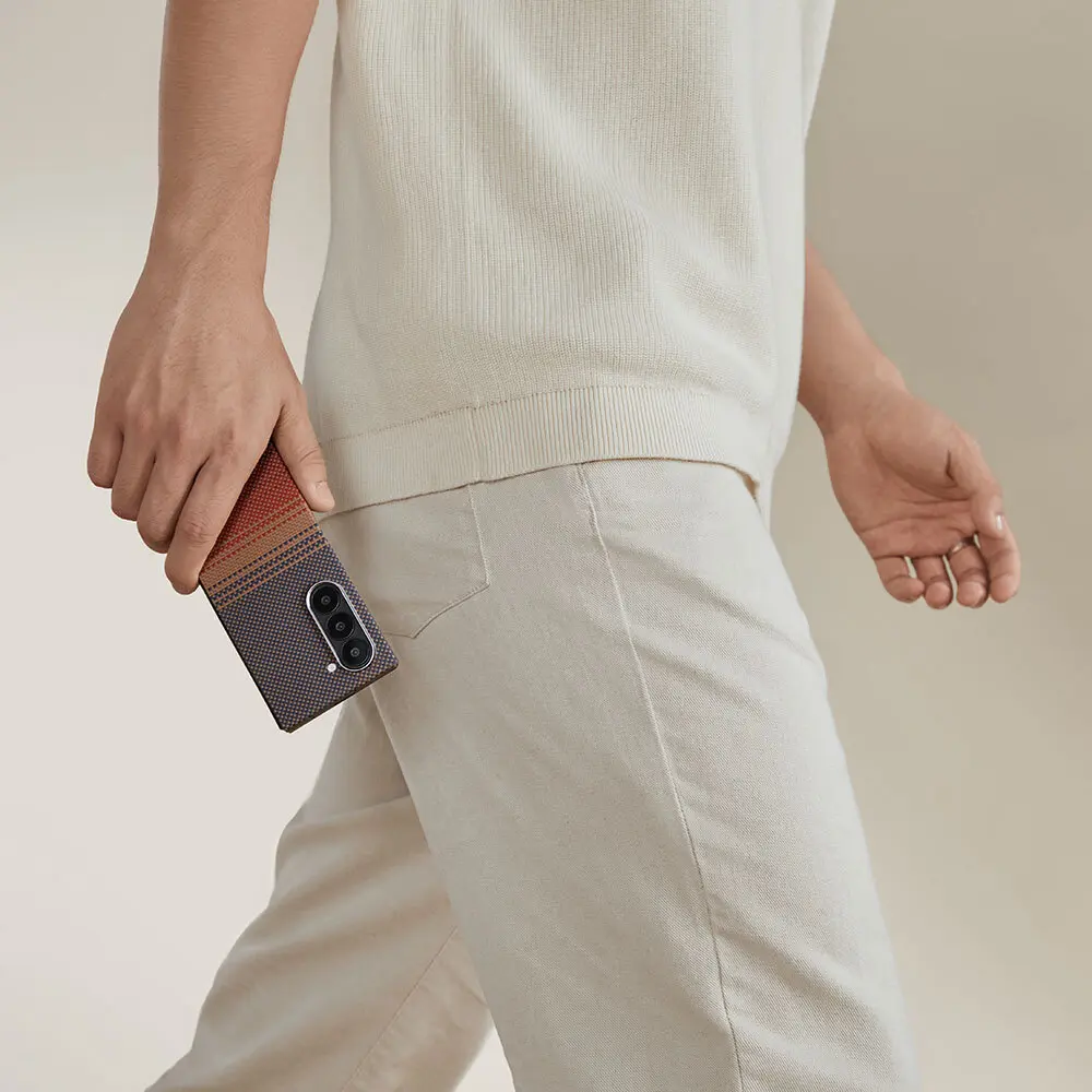 Galaxy Z Fold 6 MagSafe Uyumlu Aramid Fiber Kılıf - Pitaka Sunset-Moonrise