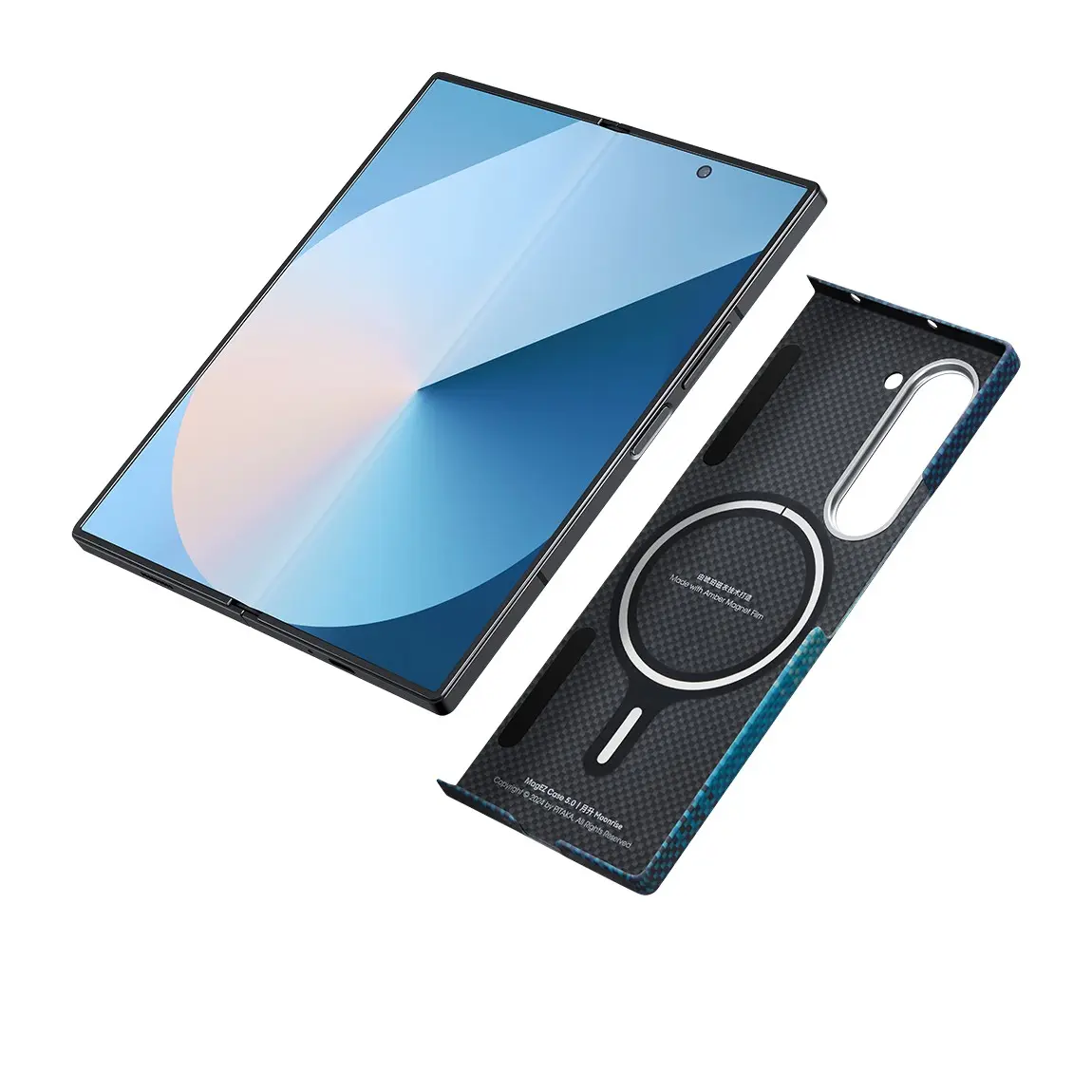 Galaxy Z Fold 6 MagSafe Uyumlu Aramid Fiber Kılıf - Pitaka Sunset-Moonrise