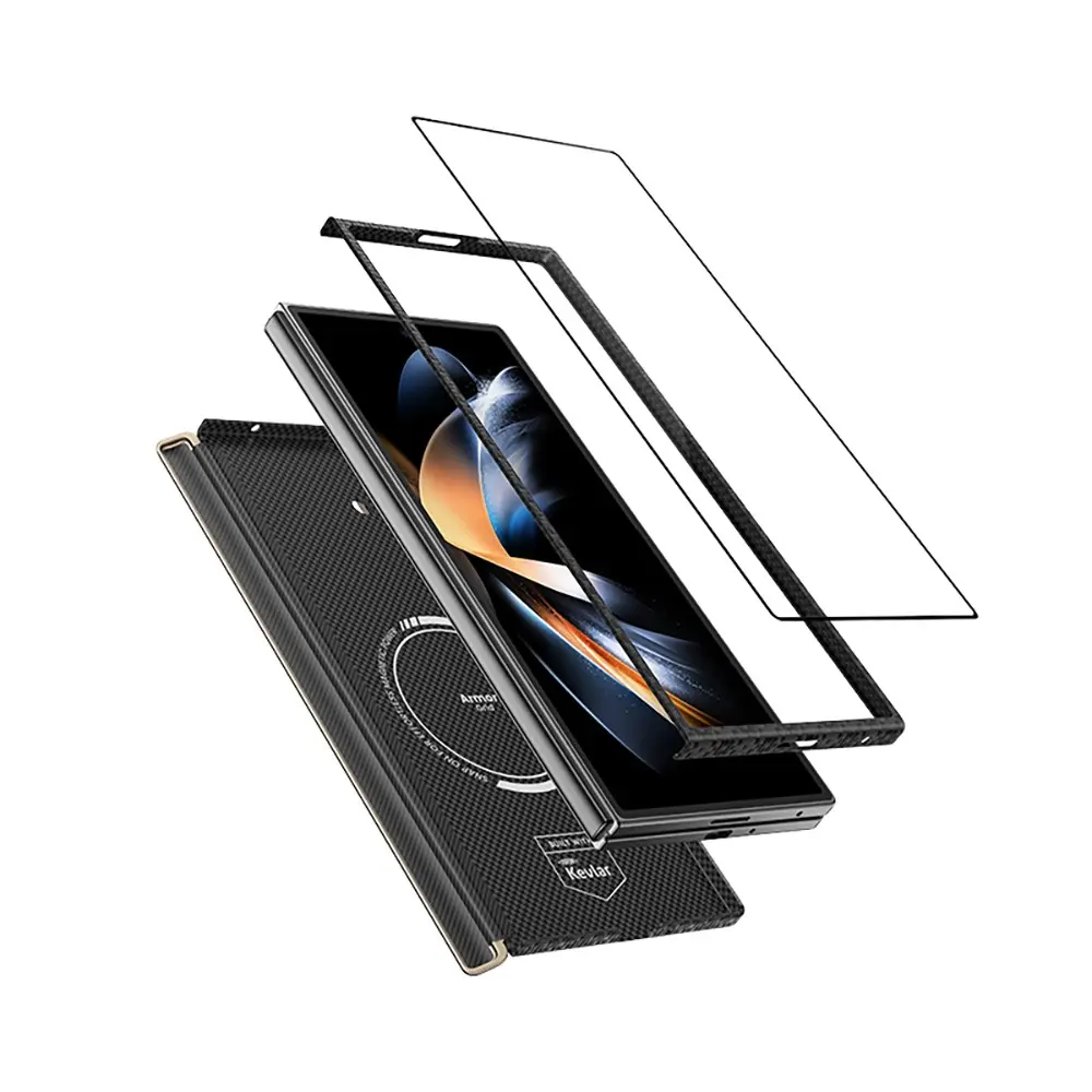 Galaxy Z Fold 7 Kevlar Karbon Kılıf Seti, Ekran Koruyuculu - Benks ArmorAir ArmorGrid Grand Combo