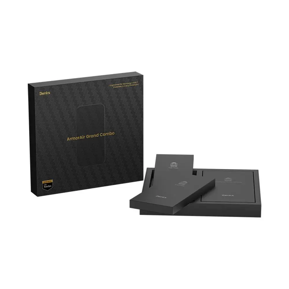 Galaxy Z Fold 7 Kevlar Karbon Kılıf Seti, Ekran Koruyuculu - Benks ArmorAir ArmorGrid Grand Combo