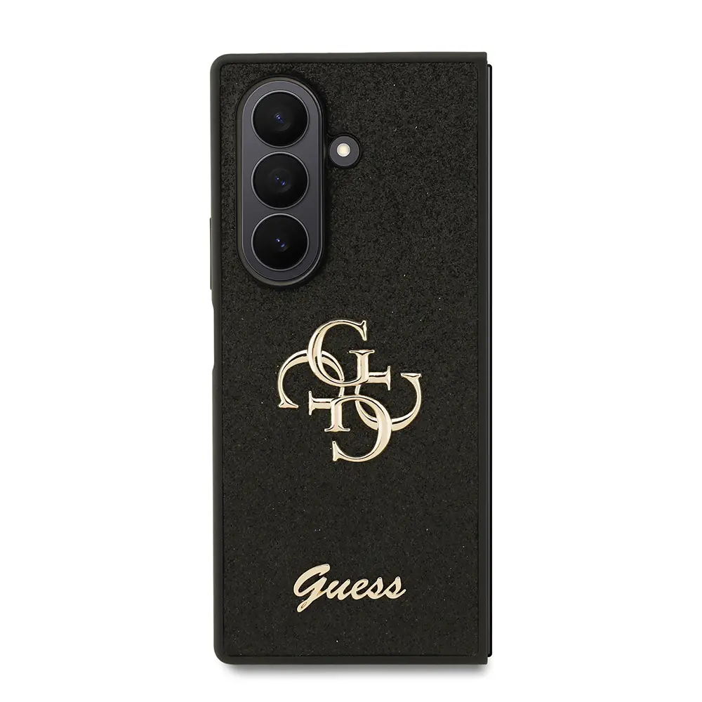 Galaxy Z Fold 7 Kılıf, Büyük Metal Logolu Glitter Kapak - Guess 4G