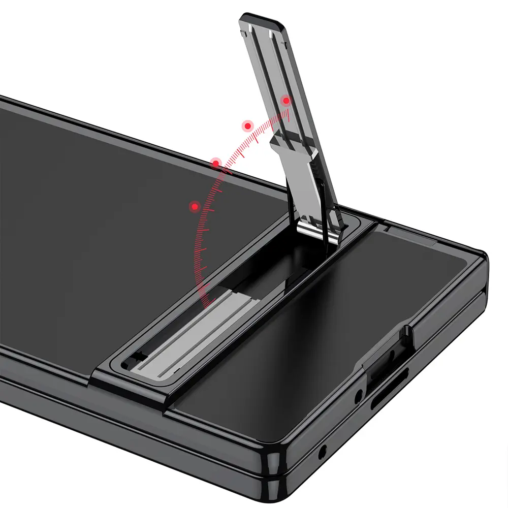 Galaxy Z Fold 7 Kılıf Kamera Korumalı Şeffaf Tasarımlı Zore Lego Standlı Kapak