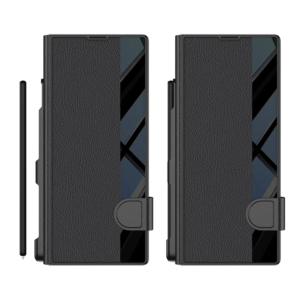 Galaxy Z Fold 7 Kılıf Kamera Korumalı Zore Kıpta Aynalı Kalem Bölmeli Fest Kapak