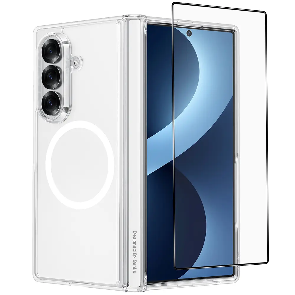Galaxy Z Fold 8 Ultra Şeffaf Kılıf ve Ekran Koruyucu Seti - Benks Crystal Grand Combo
