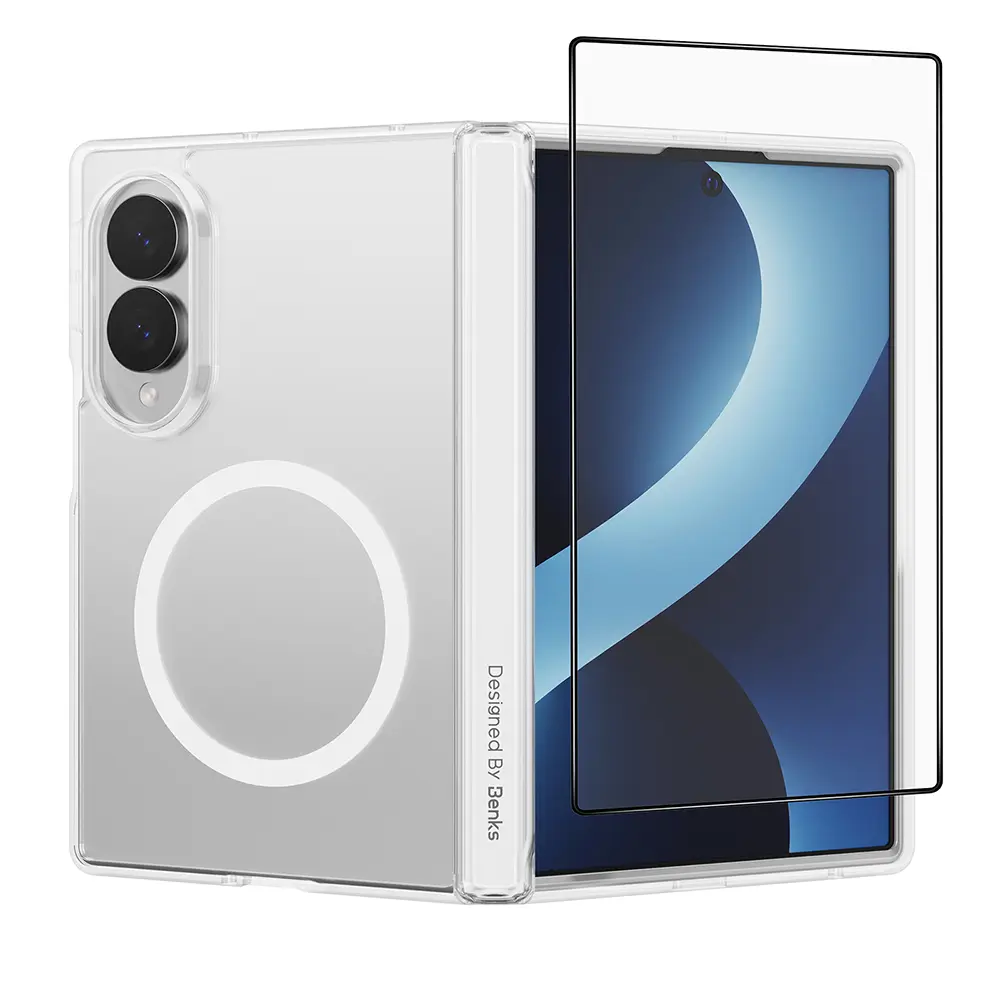Galaxy Z Fold 8 Şeffaf Kılıf ve Ekran Koruyucu Seti - Benks Crystal Grand Combo