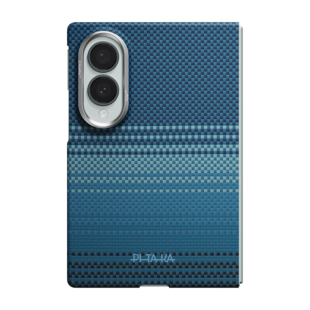 Galaxy Z Fold 8 MagSafe Uyumlu Aramid Fiber Kılıf - Pitaka Tactile Woven Sunset-Moonrise