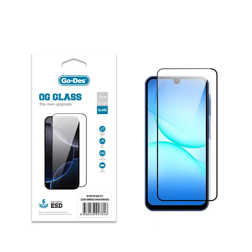 Galaxy A17 Temperli Cam Ekran Koruyucu - Go Des OG Glass