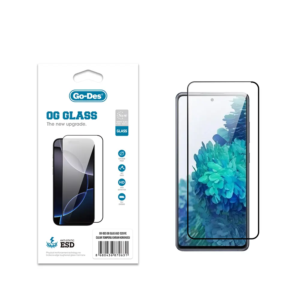 Galaxy A52 Temperli Cam Ekran Koruyucu - Go Des OG Glass
