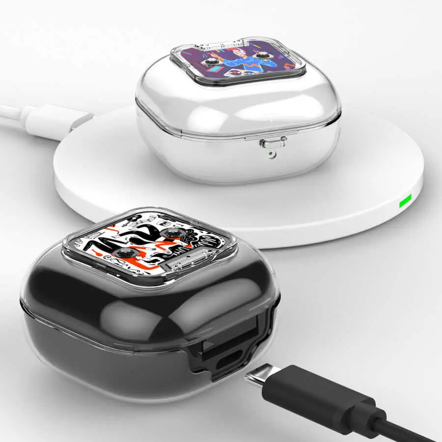 Galaxy Buds Live Kılıf, Kaset Tasarımlı Şeffaf Kapak - Araree Player