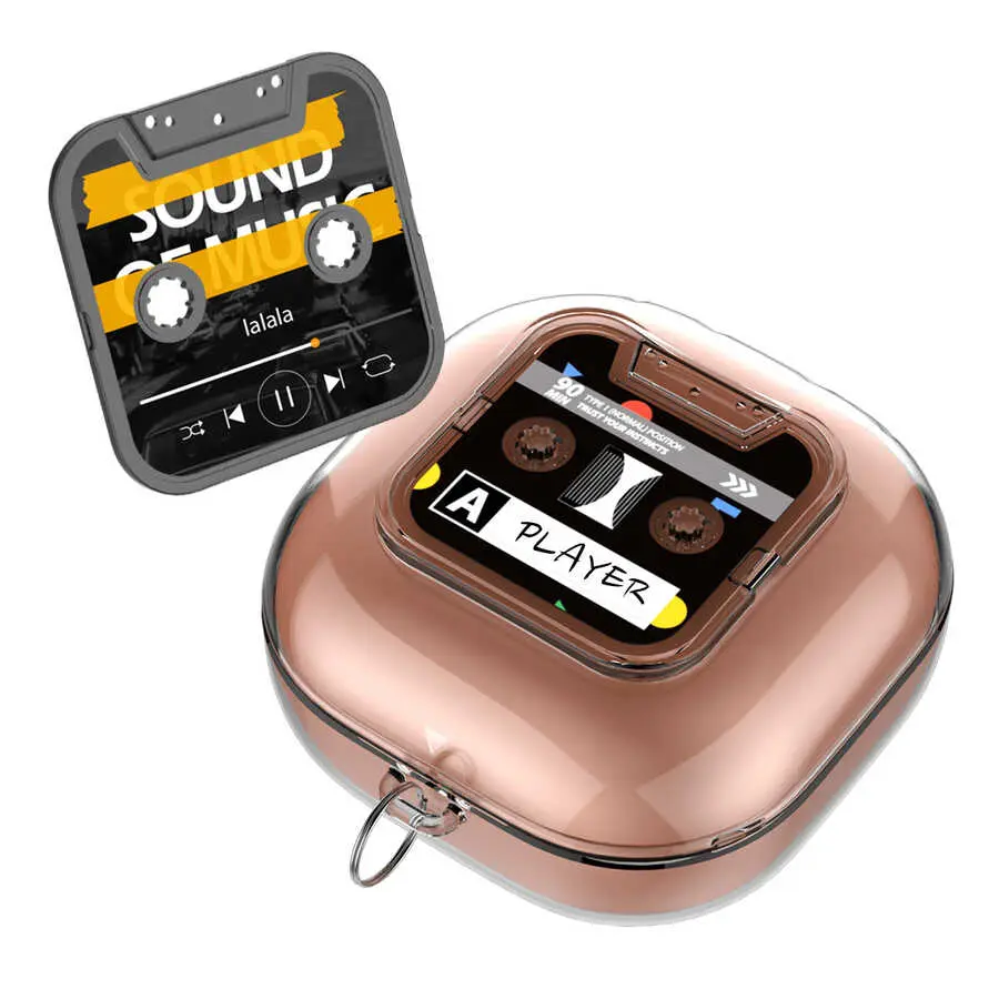 Galaxy Buds Live Kılıf, Kaset Tasarımlı Şeffaf Kapak - Araree Player