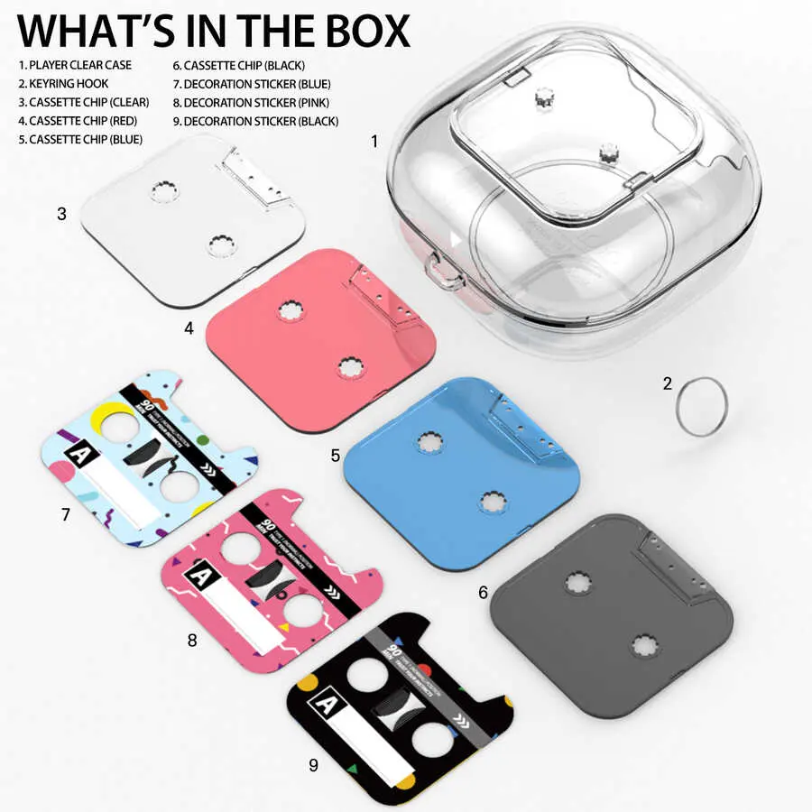 Galaxy Buds Live Kılıf, Kaset Tasarımlı Şeffaf Kapak - Araree Player